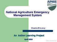 National Agriculture Emergency Management System