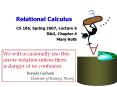 Relational Calculus PowerPoint PPT Presentation