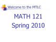 Welcome to the MTLC PowerPoint PPT Presentation