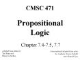 Propositional Logic PowerPoint PPT Presentation