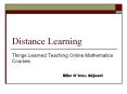 Distance Learning PowerPoint PPT Presentation