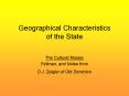 Geographical Characteristics of the State PowerPoint PPT Presentation