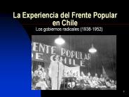 La Experiencia del Frente Popular en Chile
