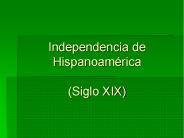 Independencia de Hispanoam