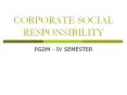 CORPORATE SOCIAL RESPONSIBILITY PowerPoint PPT Presentation