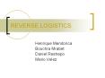 REVERSE LOGISTICS PowerPoint PPT Presentation