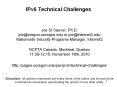 IPv6 Technical Challenges PowerPoint PPT Presentation