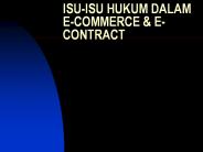 ISU-ISU HUKUM DALAM E-COMMERCE