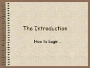The Introduction