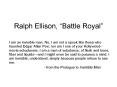 Ralph Ellison, Battle Royal PowerPoint PPT Presentation