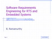 Software Requirements Engineering for RTS and Embedded Systems