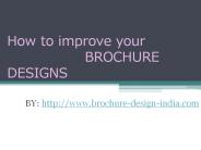Tips to improve your brochure design