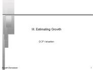 III. Estimating Growth