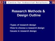 Research Methods