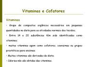 Vitaminas e Cofatores