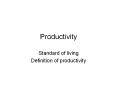 Productivity PowerPoint PPT Presentation