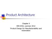 Product Architecture