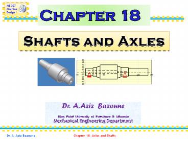 Shafts and Axles