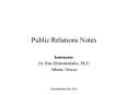 Public Relations Notes PowerPoint PPT Presentation