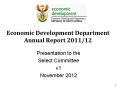 Economic Development Department Annual Report 2011/12 PowerPoint PPT Presentation