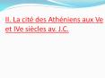 II. La citй des Athйniens aux Ve et IVe siиcles av. J.C. PowerPoint PPT Presentation