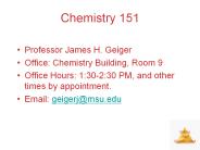 Chemistry 151