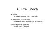 CH 24. Solids