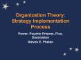 Organization Theory: Strategy Implementation Process PowerPoint PPT Presentation