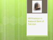HR Practices in National Bank of Pakistan