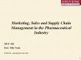 Marketing, Sales and Supply Chain Management in the Pharmaceutical Industry PowerPoint PPT Presentation