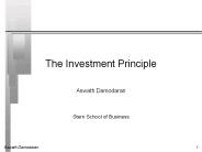 The Investment Principle