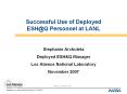 Successful Use of Deployed ESH@Q Personnel at LANL PowerPoint PPT Presentation