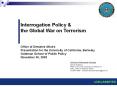 Interrogation Policy & the Global War on Terrorism PowerPoint PPT Presentation