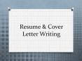 Resume & Cover Letter Writing PowerPoint PPT Presentation