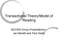 Transactional Theory/Model of Reading PowerPoint PPT Presentation