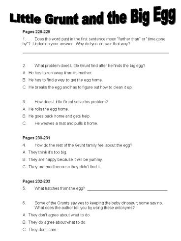 Little Grunt and the Big Egg