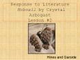 Response to Literature Hobnail by Crystal Arbogast Lesson 2 PowerPoint PPT Presentation