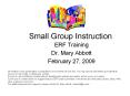 Small Group Instruction PowerPoint PPT Presentation