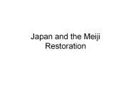 Japan and the Meiji Restoration