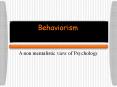 Behaviorism PowerPoint PPT Presentation