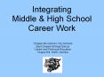 Integrating Middle & High School Career Work PowerPoint PPT Presentation