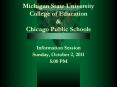 Michigan State University College of Education & Chicago Public Schools PowerPoint PPT Presentation