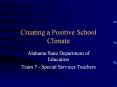 Creating a Positive School Climate PowerPoint PPT Presentation