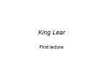 King Lear PowerPoint PPT Presentation