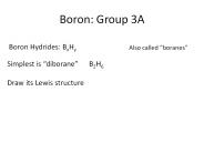 Boron: Group 3A
