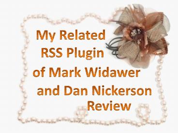 My Related RSS Plugin Review