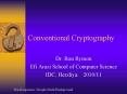 Conventional Cryptography PowerPoint PPT Presentation