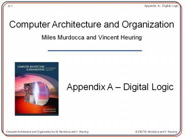 PPT – Computer Architecture and Organization PowerPoint presentation ...