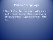 Paleoanthropology
