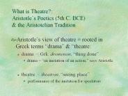 What is Theatre?: Aristotle